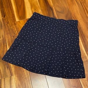 H&M Navy Mini Skirt with White Dots